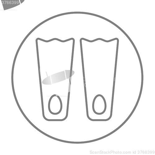 Image of Flippers line icon.