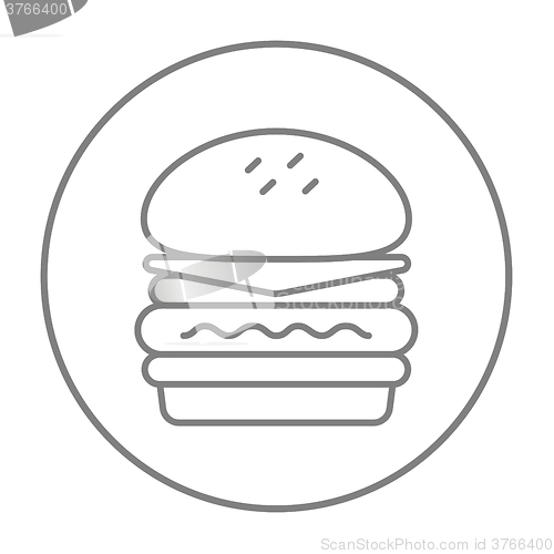 Image of Double burger line icon.