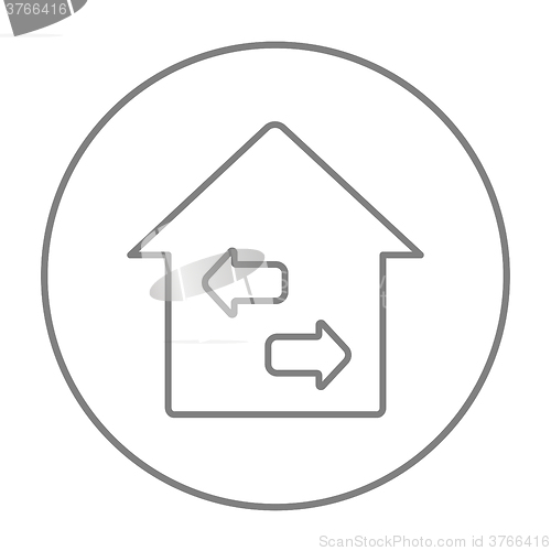 Image of Property resale line icon.