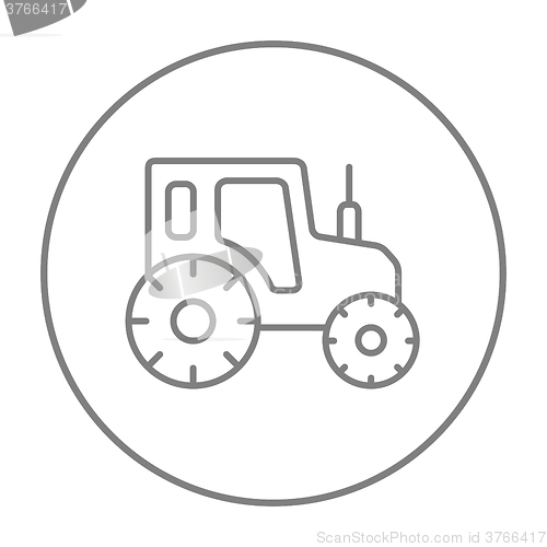 Image of Tractor line icon.