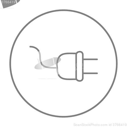 Image of Plug line icon.