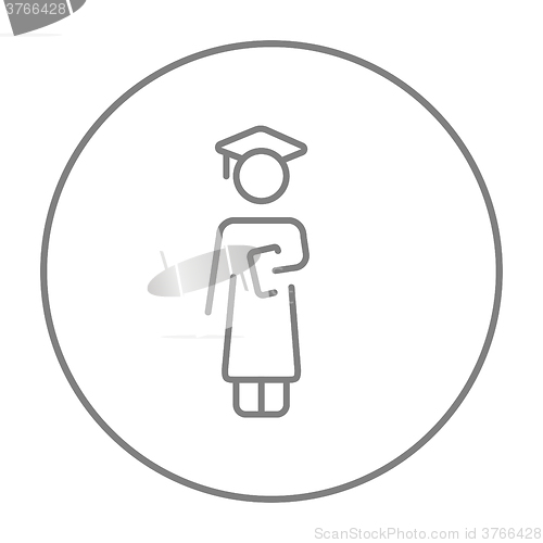 Image of Graduate line icon.