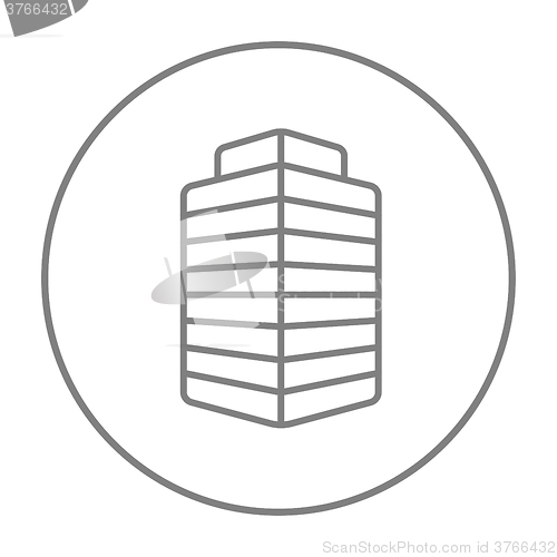 Image of Office building line icon.