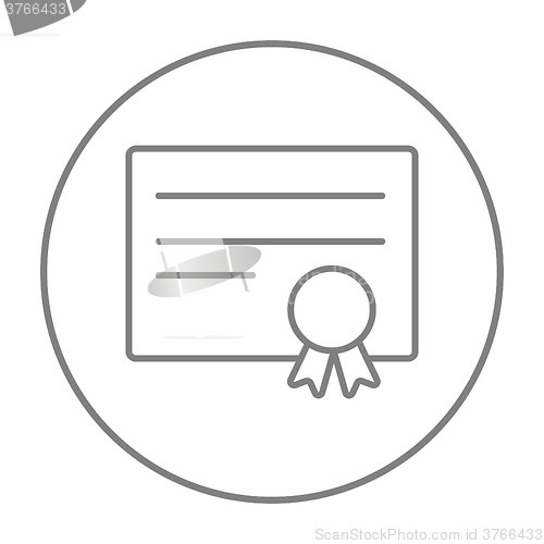 Image of Certificate line icon.