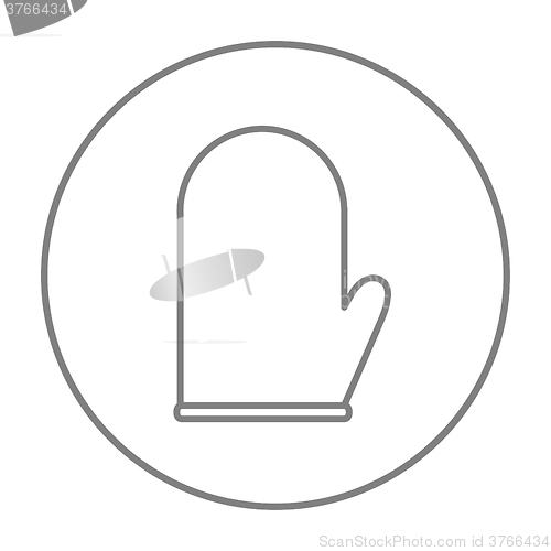 Image of Kitchen glove line icon.