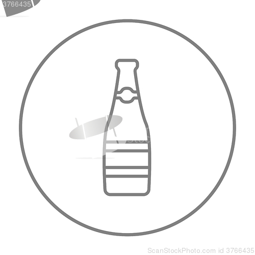 Image of Glass bottle line icon.