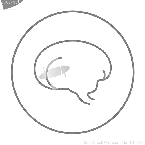 Image of Brain line icon.