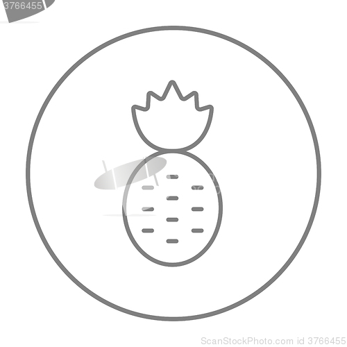 Image of Pineapple line icon.