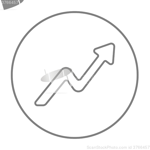 Image of Arrow upward line icon.
