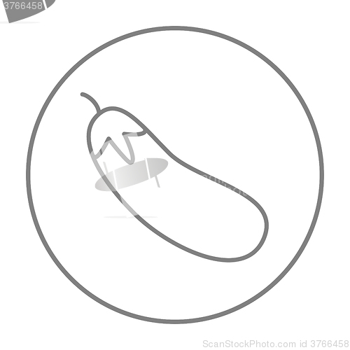 Image of Eggplant line icon.