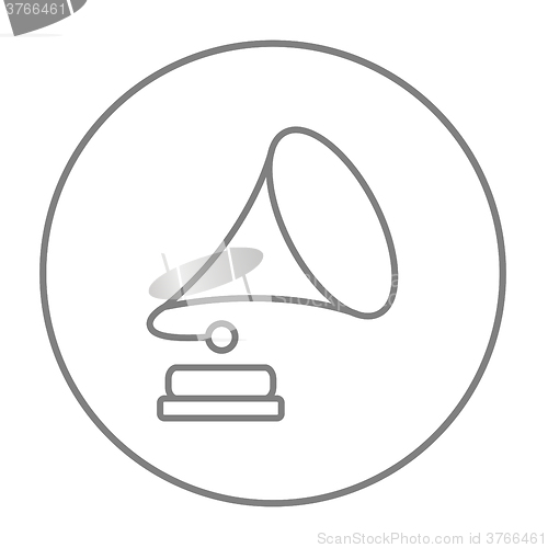 Image of Gramophone line icon.