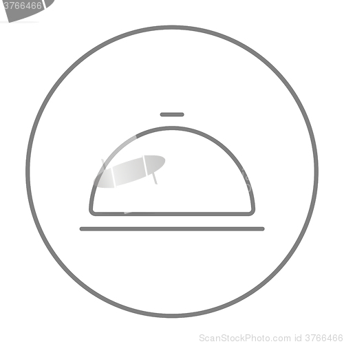 Image of Restaurant cloche line icon.