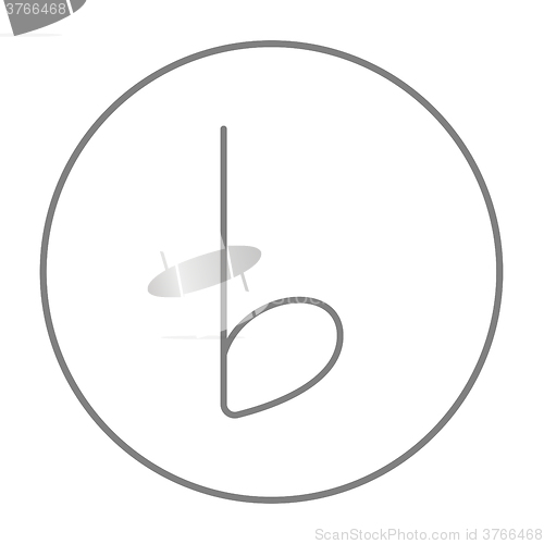 Image of Musical note line icon.