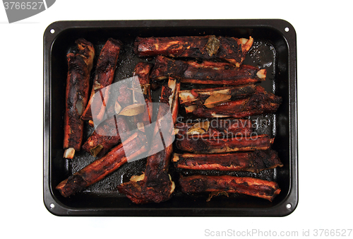 Image of smoked pig ribs 