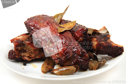 Image of smoked pig ribs 