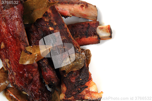 Image of smoked pig ribs 