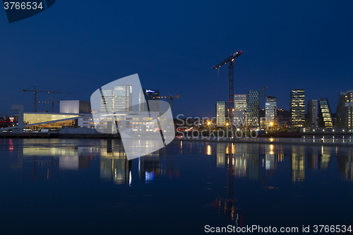 Image of Oslo Skyline by night