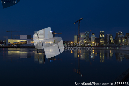 Image of Oslo Skyline by night