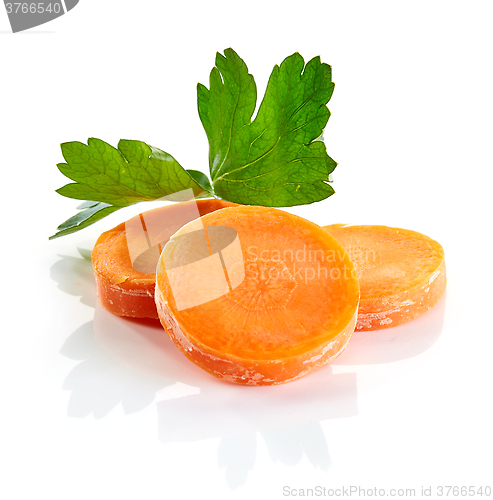 Image of chopped carrot and parsley leaf