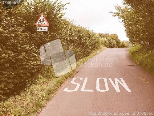 Image of  Slow sign vintage