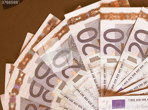 Image of  Euro bank notes vintage