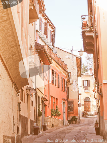 Image of Rivoli old town, Italy vintage