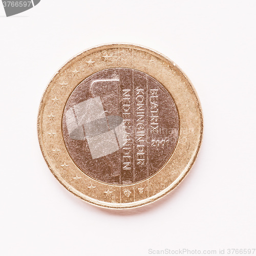 Image of  Dutch 1 Euro coin vintage