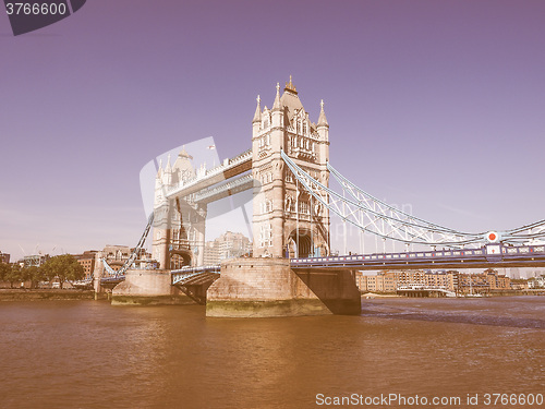 Image of Retro looking Tower Bridge in London