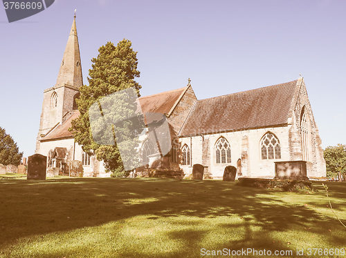 Image of St Mary Magdalene church in Tanworth in Arden vintage