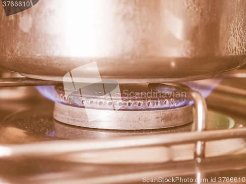 Image of  Saucepot on cooker vintage