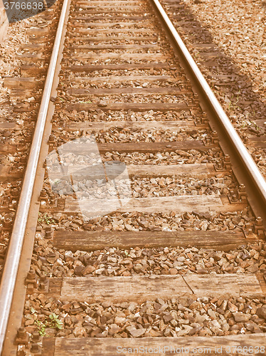 Image of  Railway railroad tracks vintage