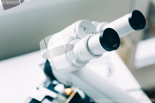 Image of Microscope in Laboratory 