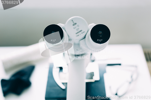 Image of Microscope in Laboratory 