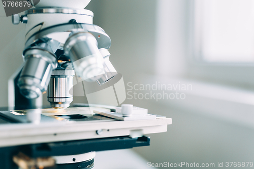 Image of Microscope in Laboratory 