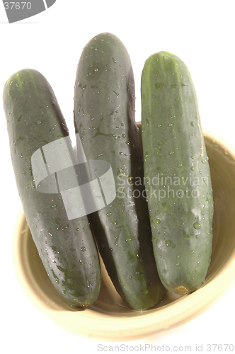 Image of three cucumbers