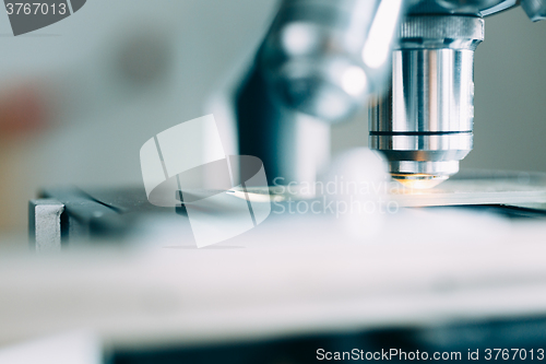 Image of Microscope in Laboratory 