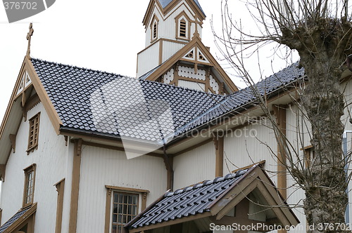 Image of Flosta church in Arendal in Norway