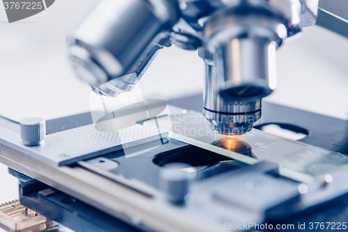 Image of Microscope in Laboratory 