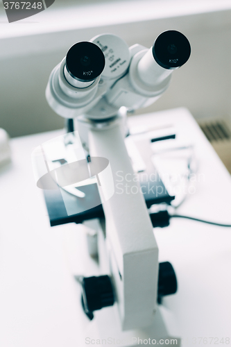 Image of Microscope in Laboratory 