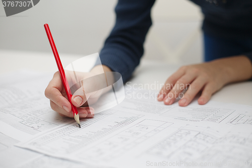 Image of Architect sketching a construction project