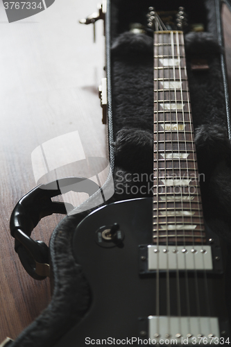 Image of Electric guitar in the case