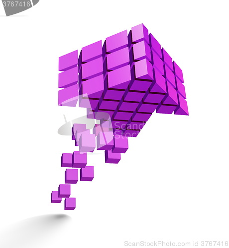 Image of Arrow icon made of cubes