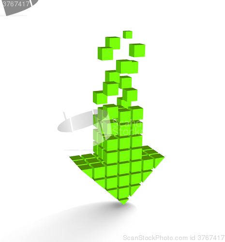 Image of Arrow icon made of cubes
