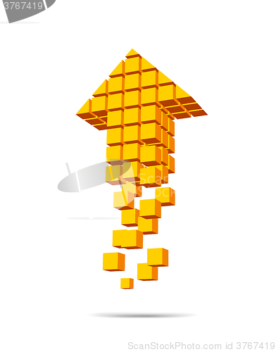 Image of Arrow icon made of cubes