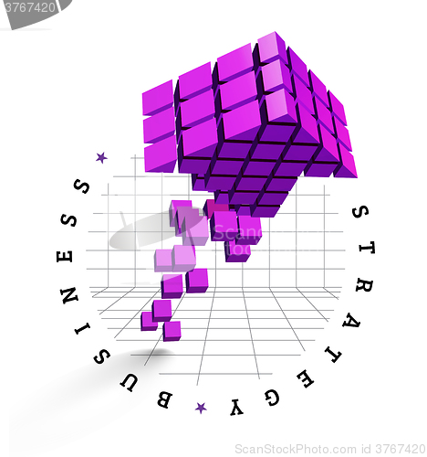 Image of Arrow icon made of cubes