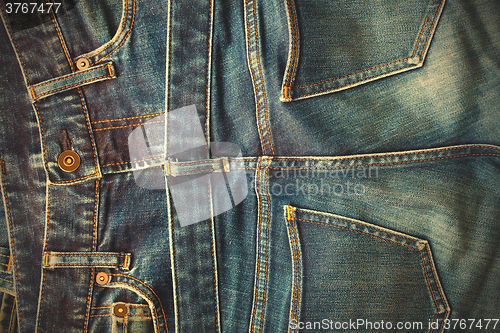 Image of fashion blue jeans