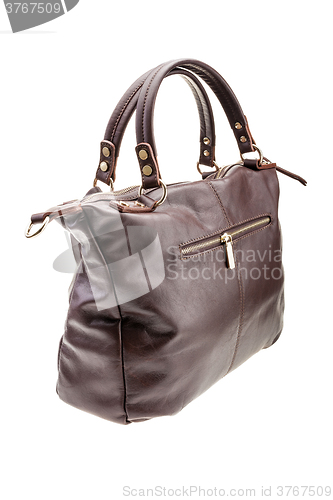 Image of Brown womens bag isolated on white background.