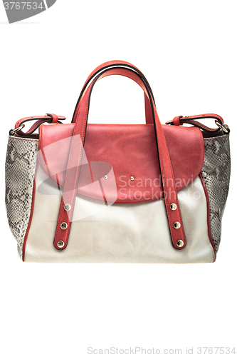 Image of Modern womens bag isolated on white background.