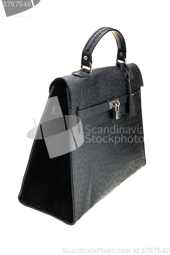 Image of Black womens bag isolated on white background.