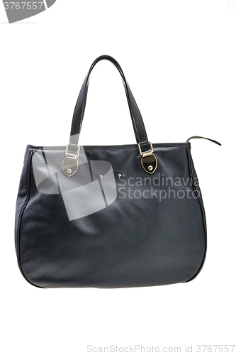 Image of Black womens bag isolated on white background.